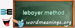 WordMeaning blackboard for leboyer method